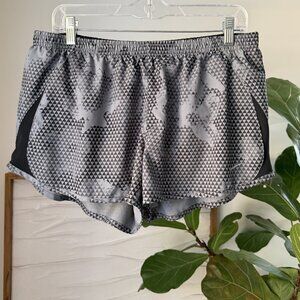 Women's NIKE Gray Black Lined Athletic Running Shorts Size XL